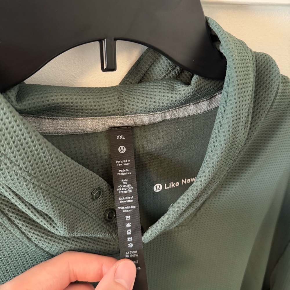 Lululemon Men’s Shift Stitch Hoodie Size XXL Dark Forest Green - Picture 9 of 12